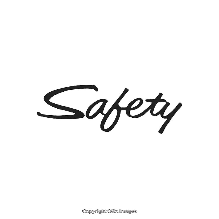 Elegant Handwritten Safety Text in Minimal Black and White Design
