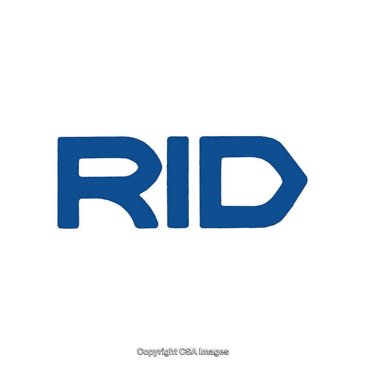 Minimalist Blue RID Logo on White Background