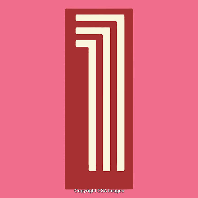 Abstract Graphic of the Number One on a Vibrant Background