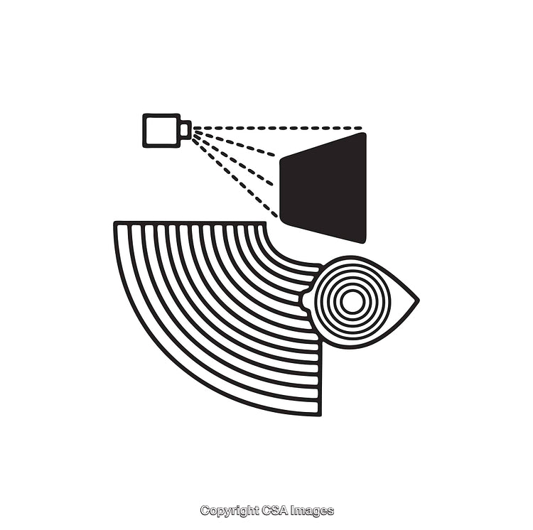 Abstract Black and White Line Art Representing Vision and Design Concepts