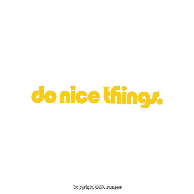 Bright Typography Art Saying 'Do Nice Things' in Bold Yellow Font