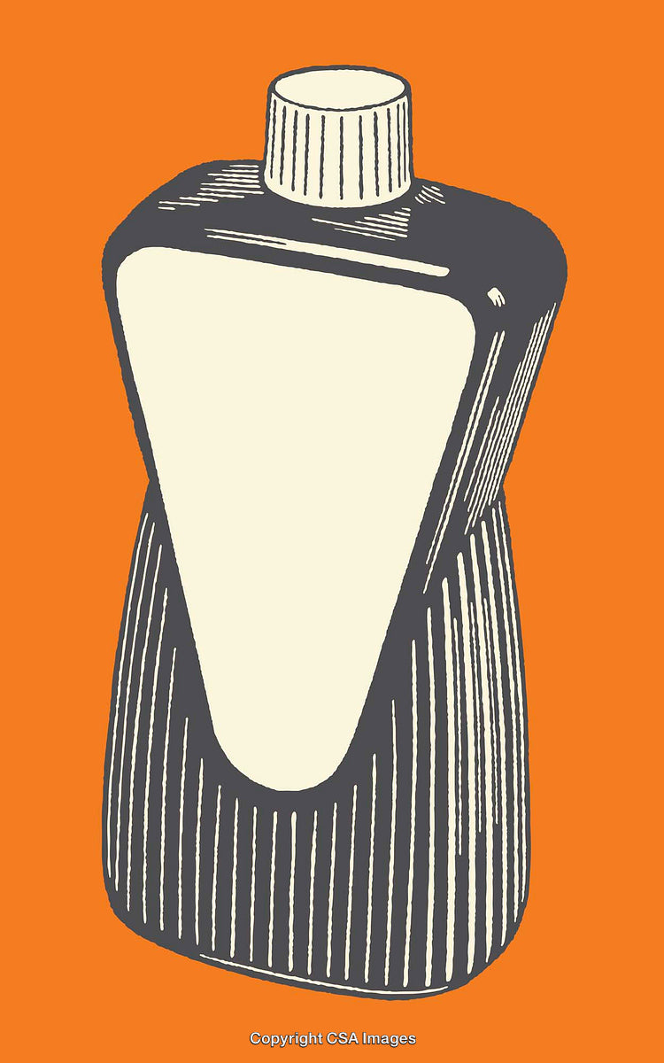 Retro Style Line Art Illustration of a Unique Bottle Design