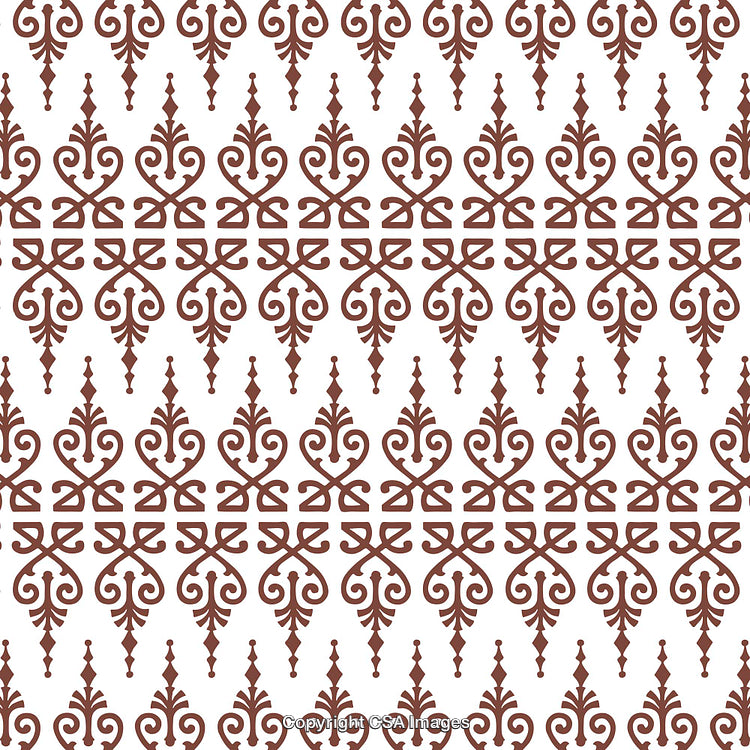 Elegant Ornate Pattern With Symmetrical Vintage Details in Single Tone Design