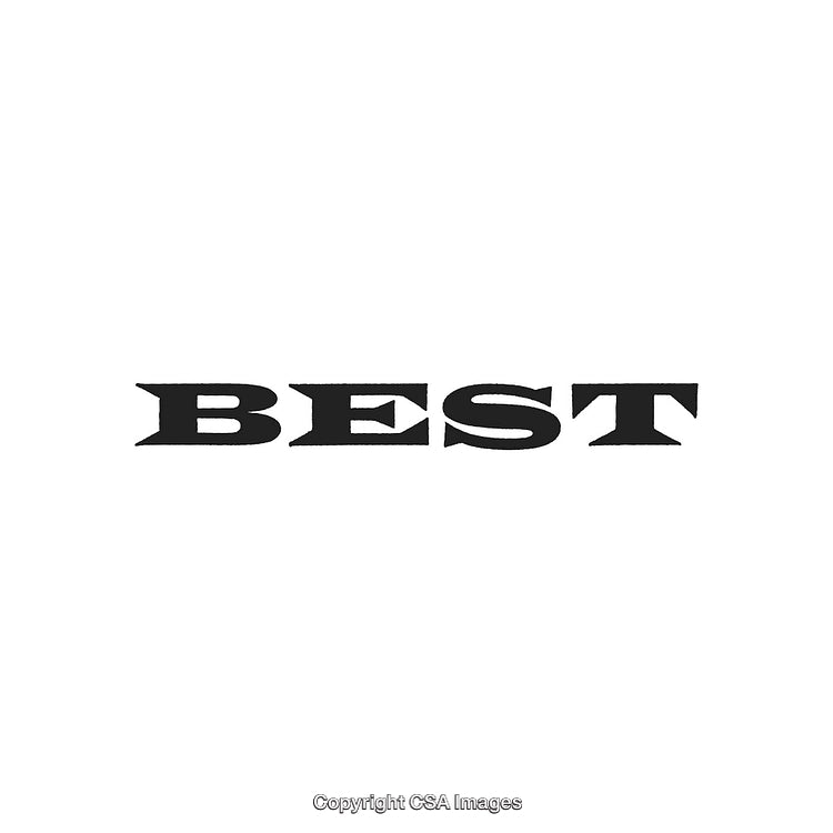 Bold Typography of the Word 'Best' in a Stylish Black Font