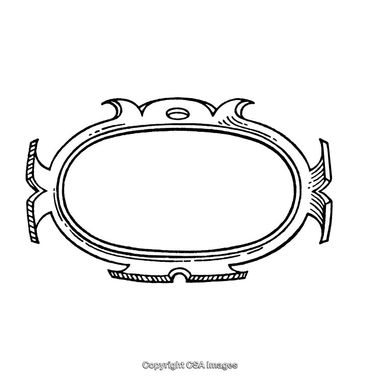 Hand-Drawn Ornate Black and White Border Illustration Design