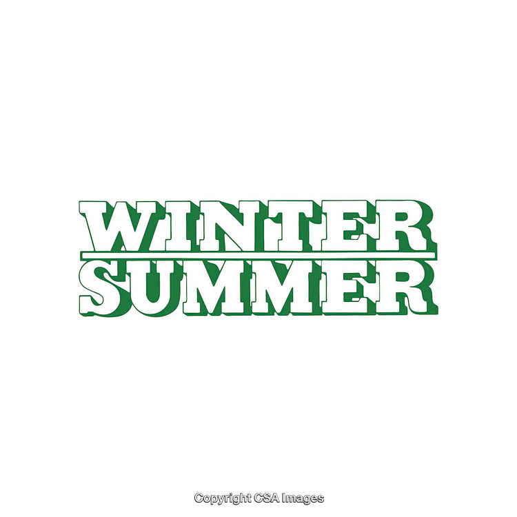 Creative Text Design Highlighting the Seasonal Transition From Winter to Summer