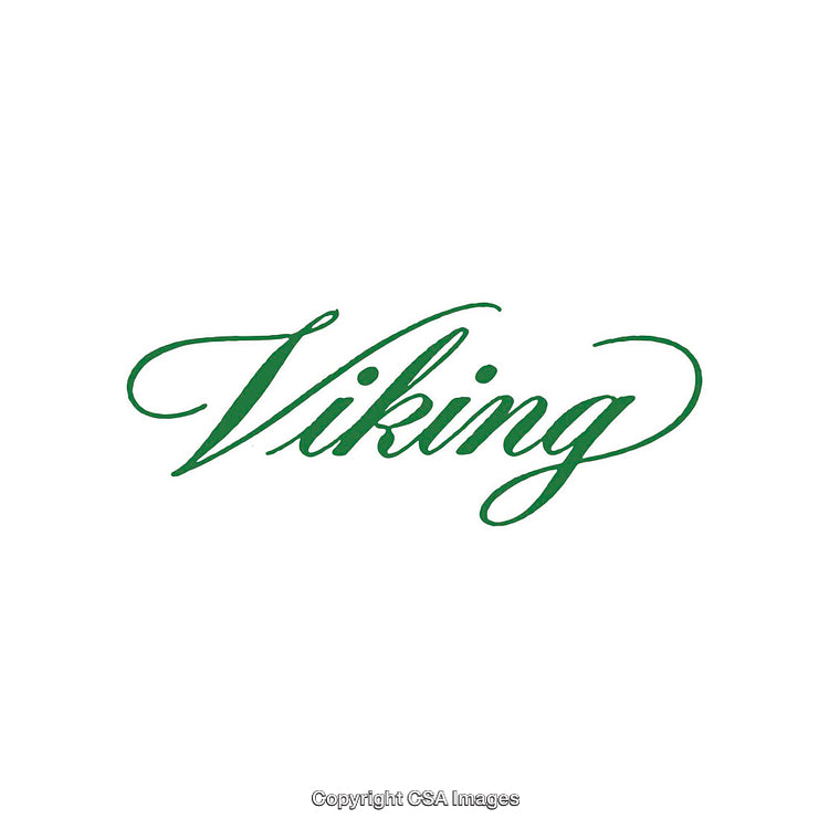 Elegant Green Viking Typography Displayed on White Background