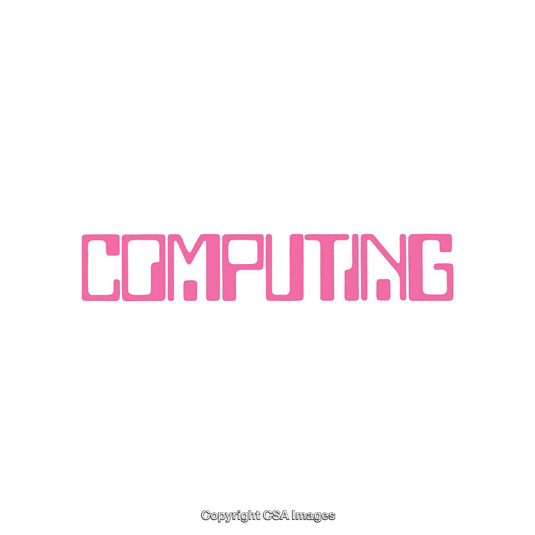 Pink Modern Styled Computing Typography on White Background