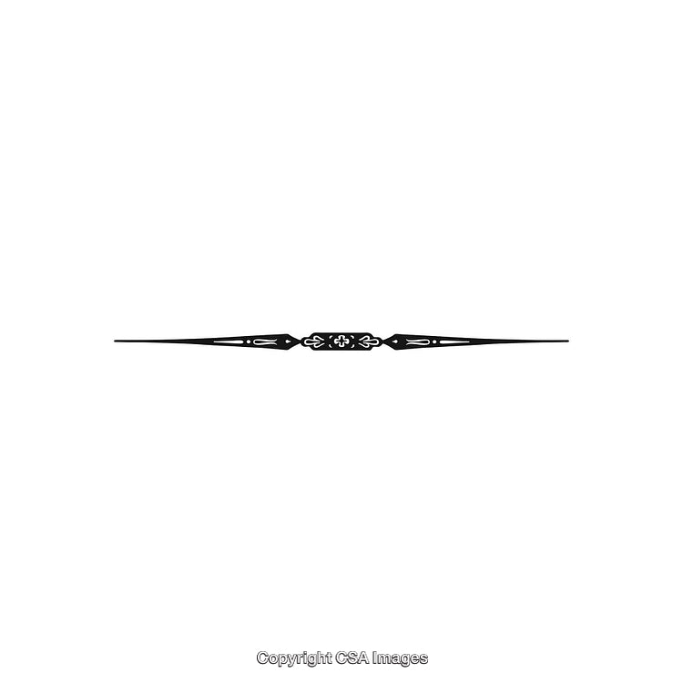 Elegant Decorative Ornamental Divider Design in Monochromatic Black and White Style