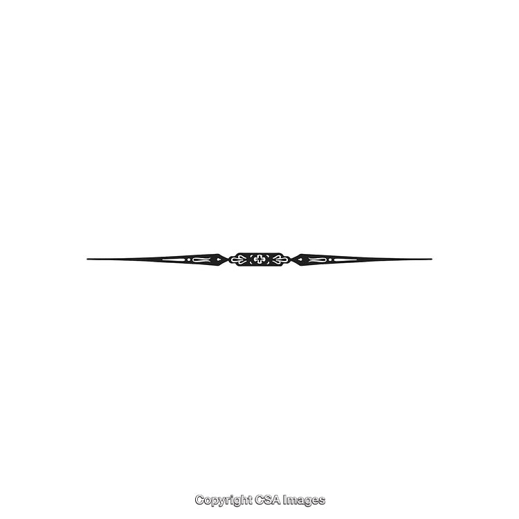 Elegant Decorative Ornamental Divider Design in Monochromatic Black and White Style