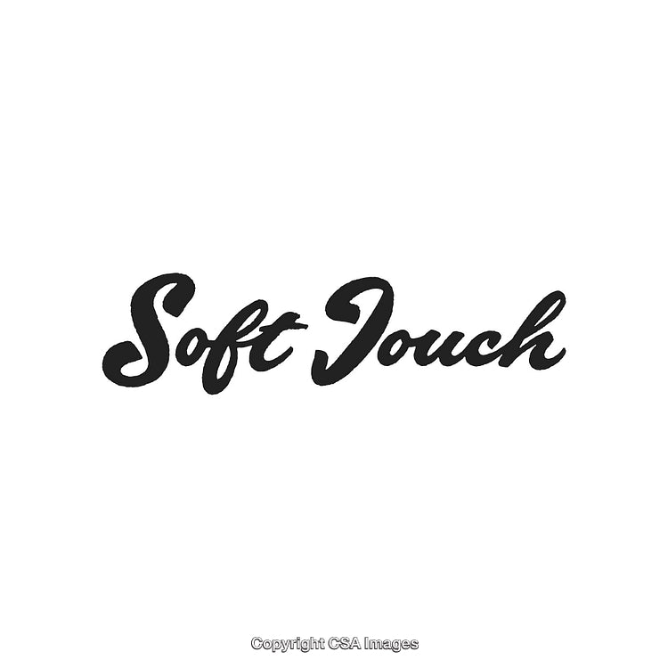 Elegant Typography Artwork Displaying the Words Soft Touch on White Background