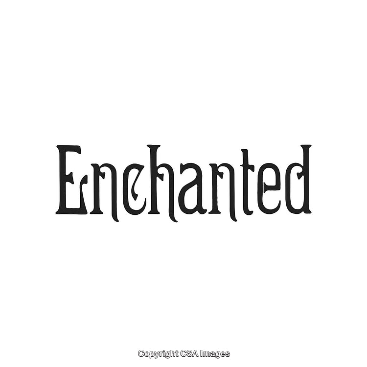 Vintage Typography with Enchanted Script Emphasizing Mystical and Elegant Designs