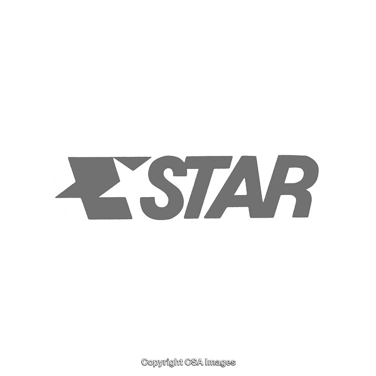Bold Monochrome Logo Featuring Star Emblem and Text