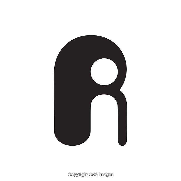 Minimalistic Black Letter R Logo Design on White Background