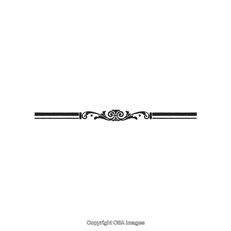 Elegant Black and White Decorative Ornamental Divider Design