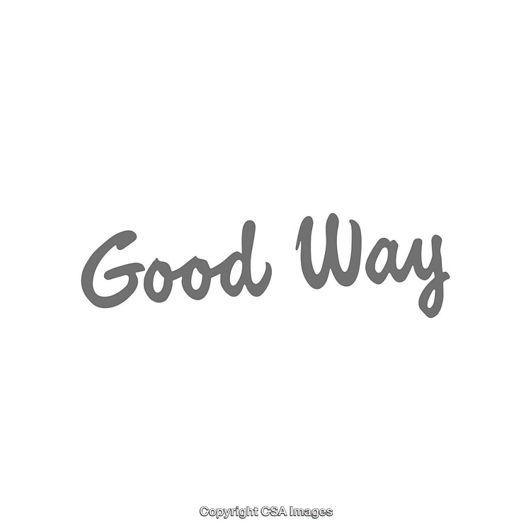 Text Art Depicting 'Good Way' in Minimalist Style