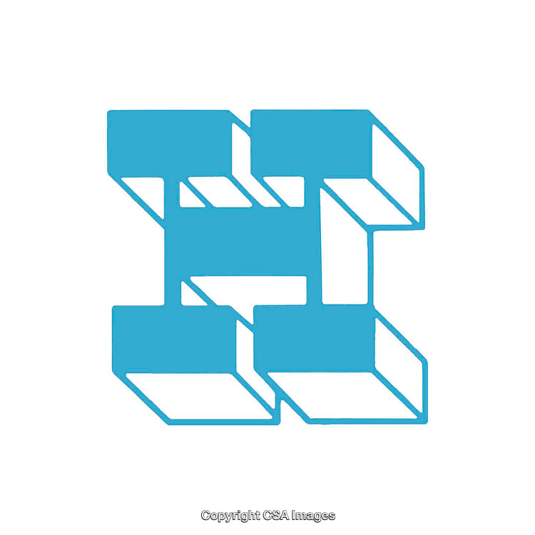 Stylized 3D Letter G in Bold Blue Geometric Design