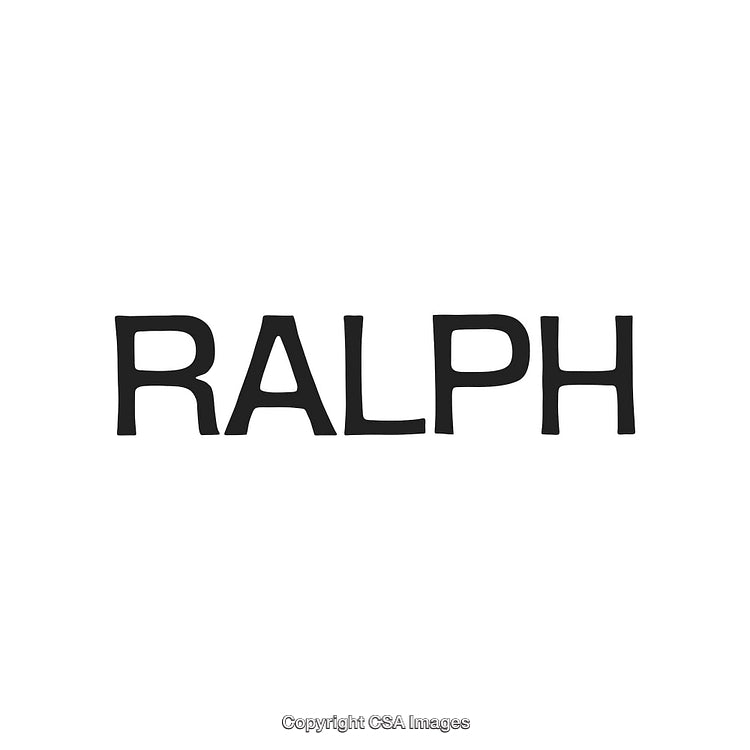 Stylized Typography of the Word 'Ralph' in Black on White Background