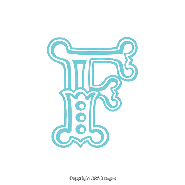 Stylized Blue Letter 'E' with Ornate Artistic Design