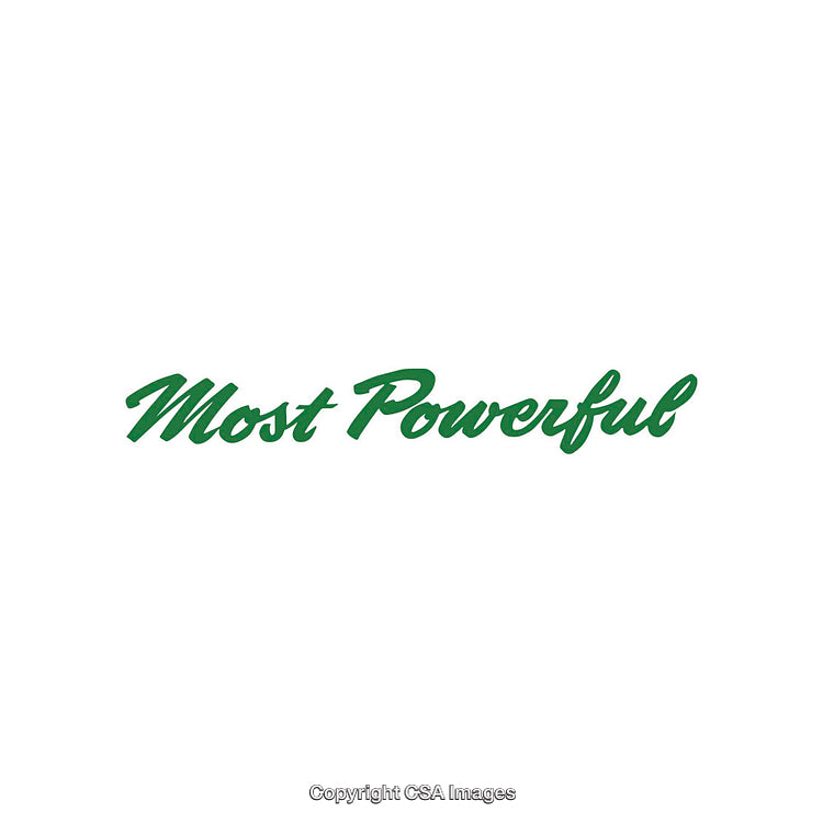 Minimalistic Green Text Design on White Background Reflecting Power and Elegance