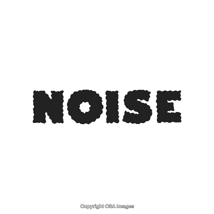 Noise Text Effect in Black Isolated on White Background