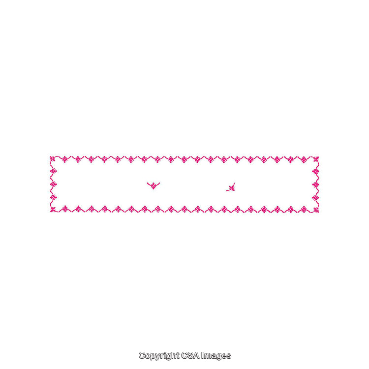 Elegant Pink Decorative Border with Minimalist Floral Symbols