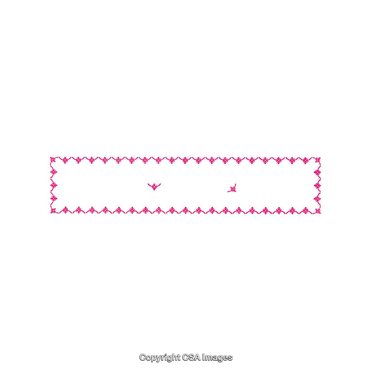Elegant Pink Decorative Border with Minimalist Floral Symbols