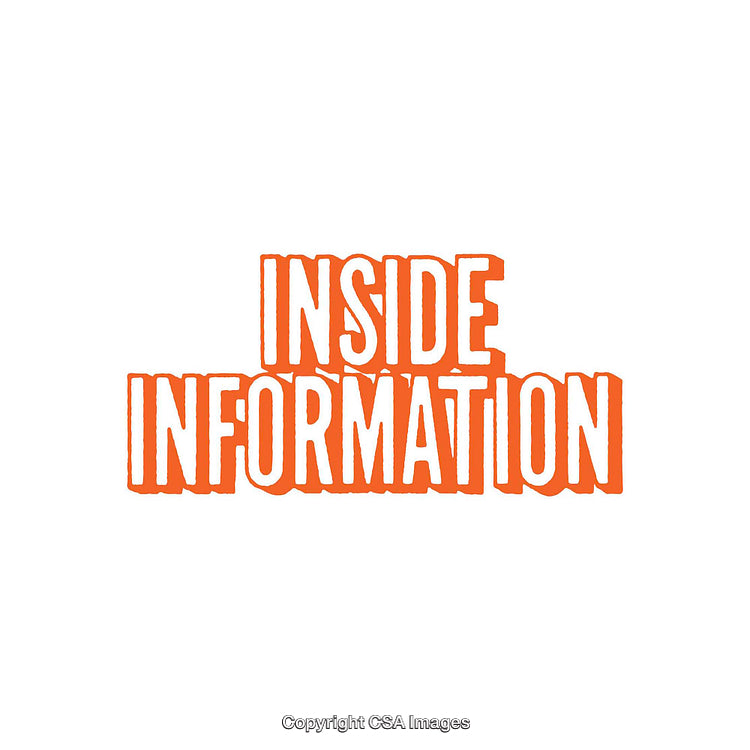 Bold Typography Highlighting Inside Information Concept in Orange Text