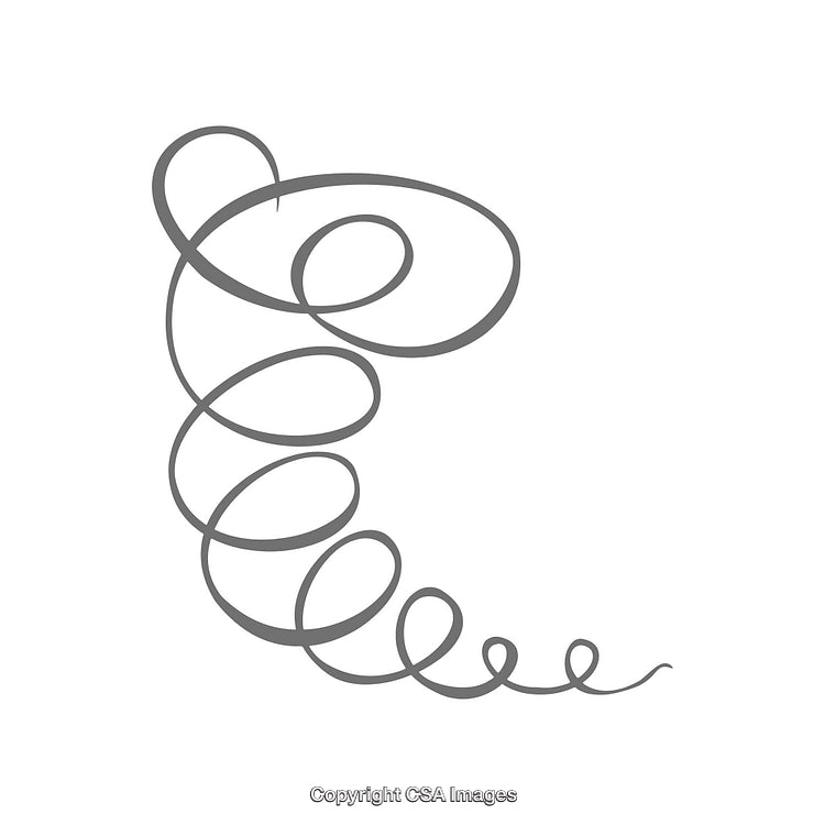 Abstract Gray Spiral Design With Elegant Swirling Lines on White Background