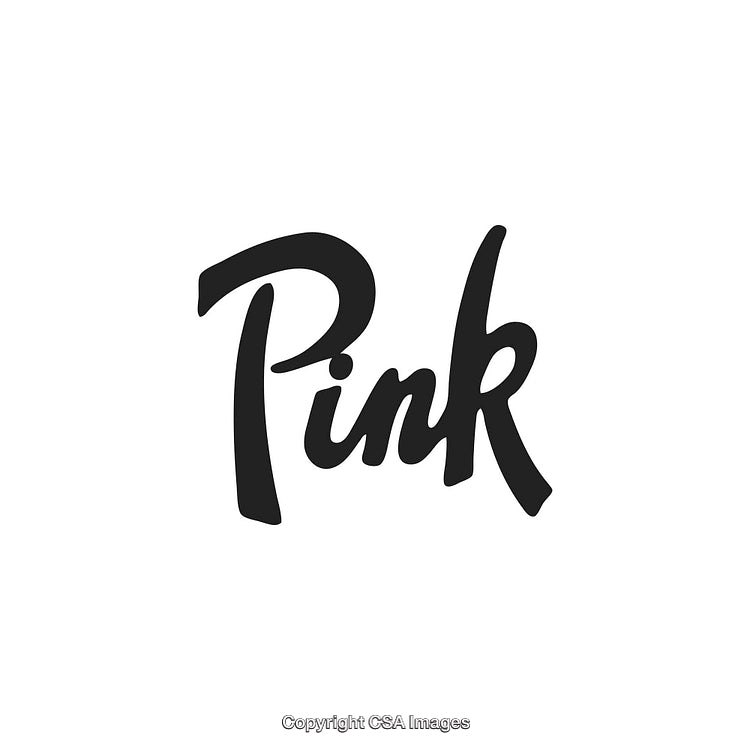 Minimalistic Pink Text Logo Design on White Background