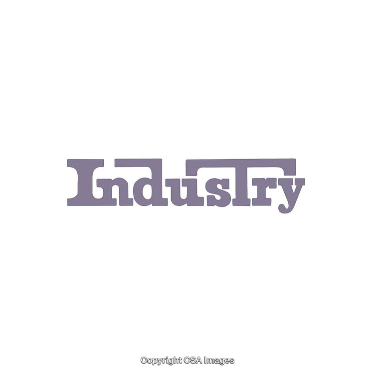 Unique Stylized Typography Depicting the Word 'Industry' in Bold Typeface