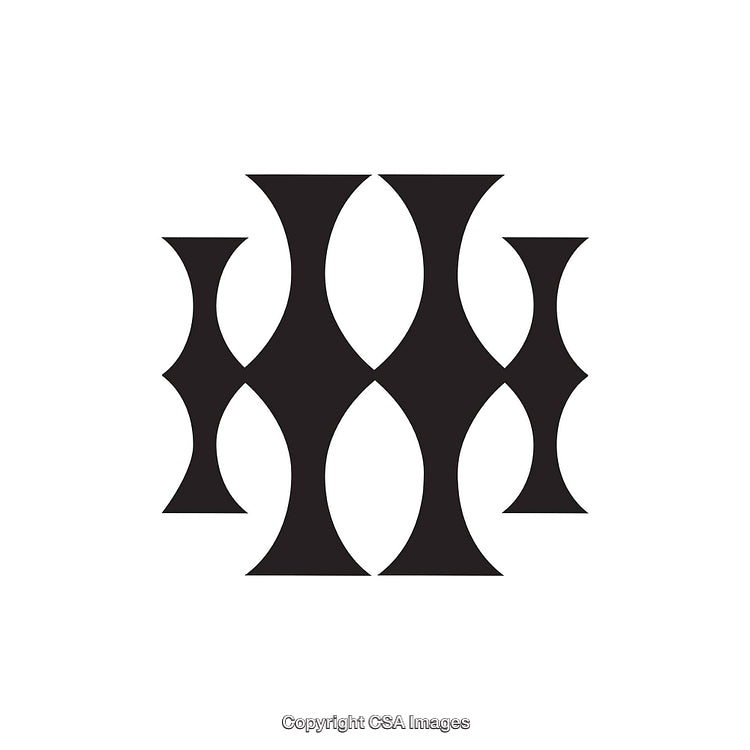 Abstract Geometric Black and White Shape Design