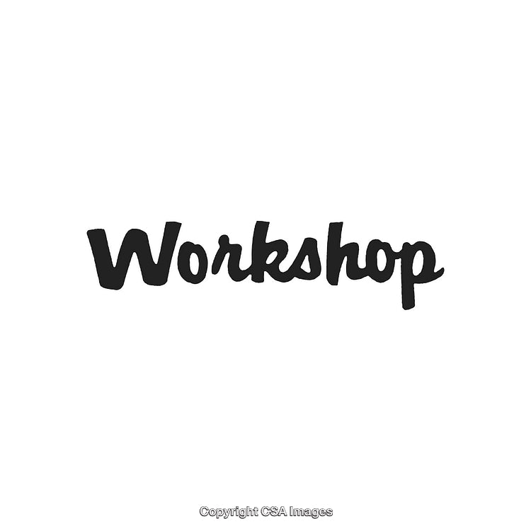 Bold Typography Design Featuring the Word 'Workshop' in Handwritten Style