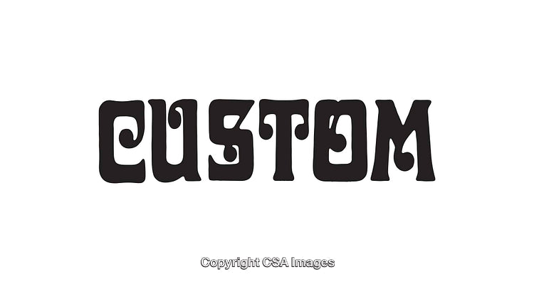 Retro Style Custom Typography in Black and White Design