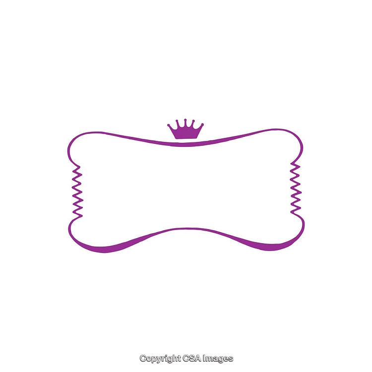 Elegant Purple Crown Frame in Minimalist Decorative Design