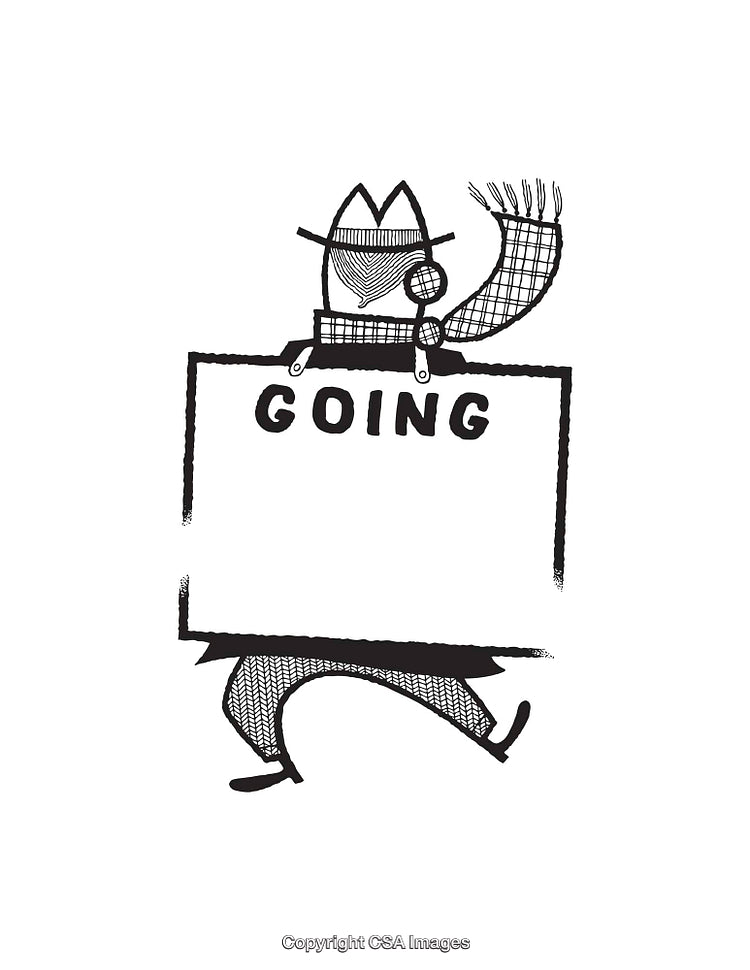 Black and White Line Art Illustration of Stylized Lettering Design