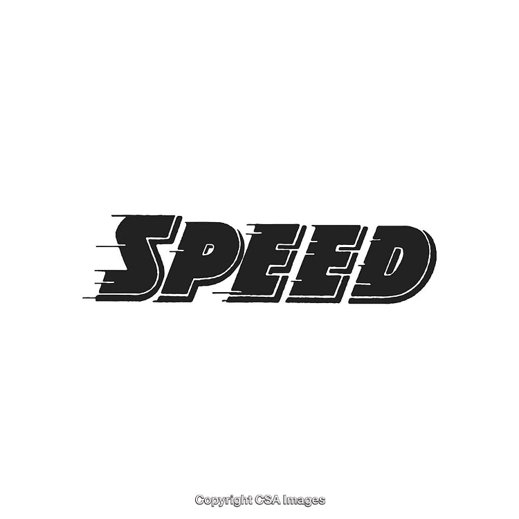 Dynamic Text Design Featuring the Word 'Speed' with Motion Effect