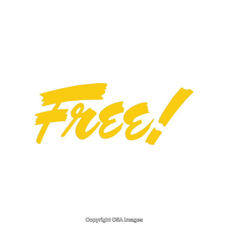 Dynamic Yellow Free Text on White Background Emphasizing Opportunity