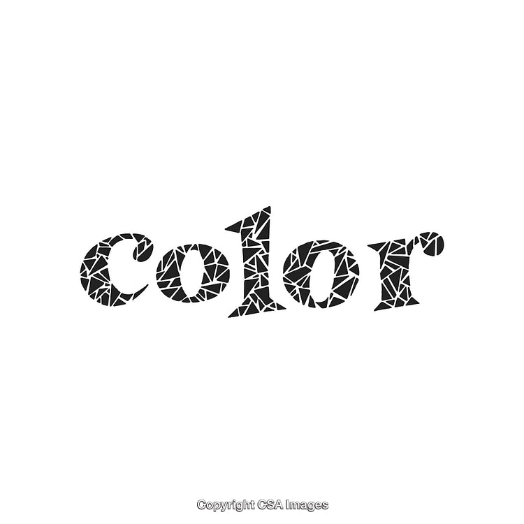 Abstract Black and White Text Design Featuring Geometric Patterns Within the Letters