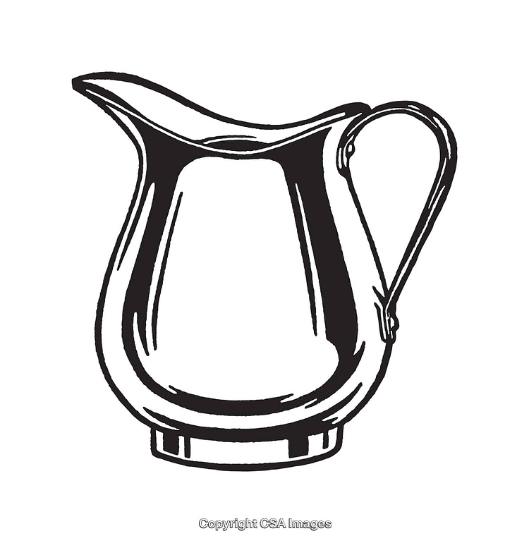 Elegant Line Art Illustration of a Classic Pitcher Vessel