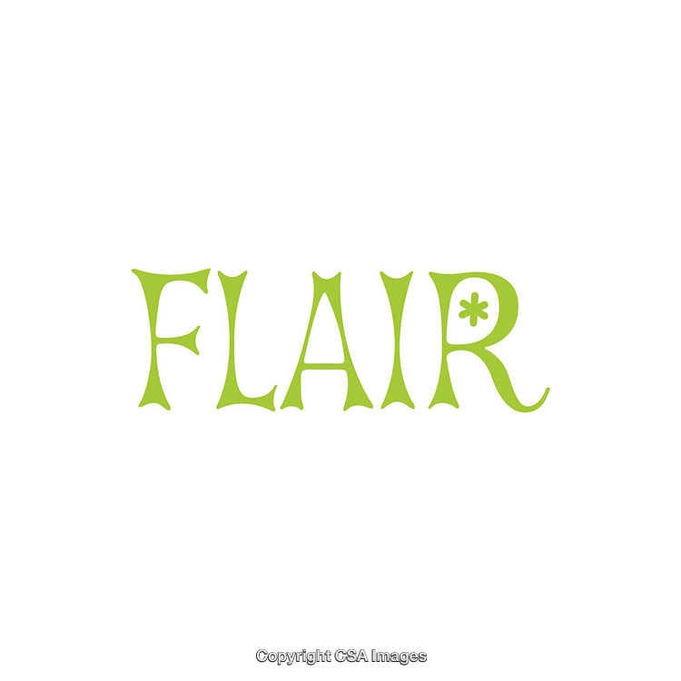 Elegant Green Word Art Design on White Background