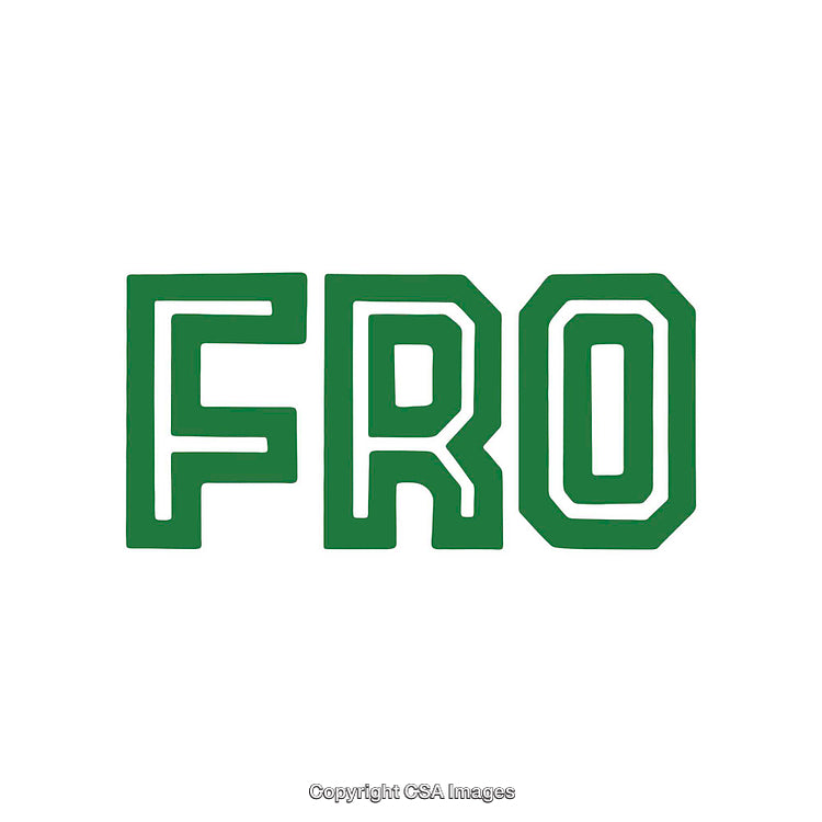 Green Block Text With Modern Bold Lettering on White Background