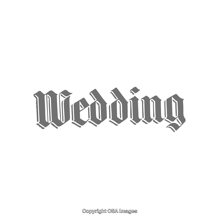 Classic Text Featuring the Word Wedding in Decorative Typography Design