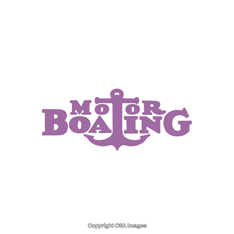 Purple Anchor Shaped Text Logo with Nautical Theme Design