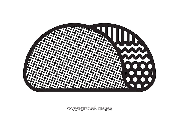 Abstract Black and White Line Art Illustration With Geometric Patterns