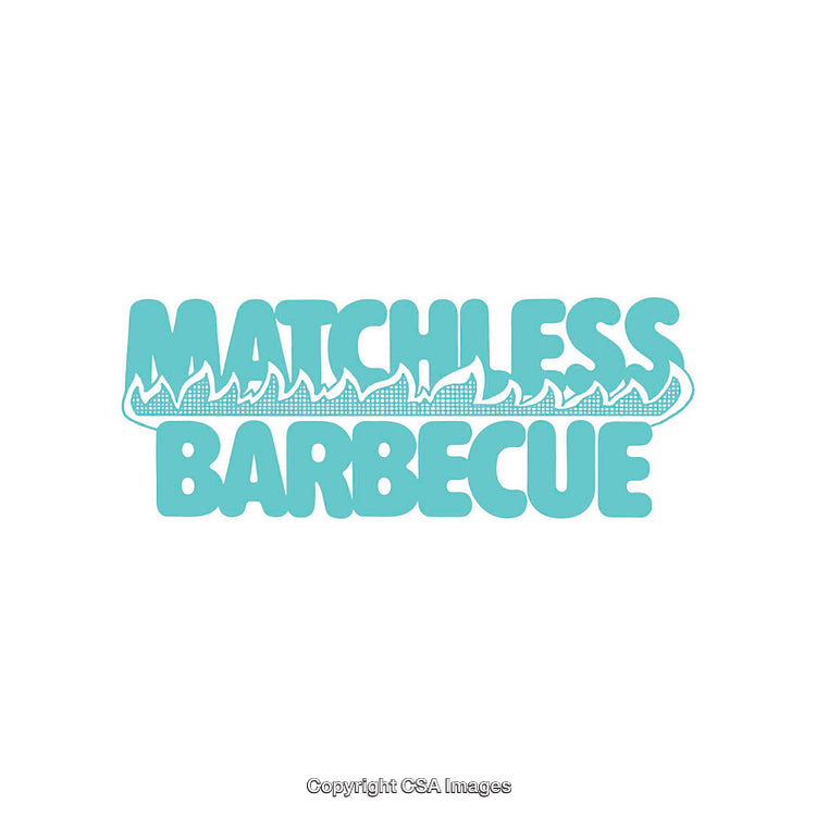 Minimalistic Logo Design Featuring Matchless Barbecue Typography with Flame Elements