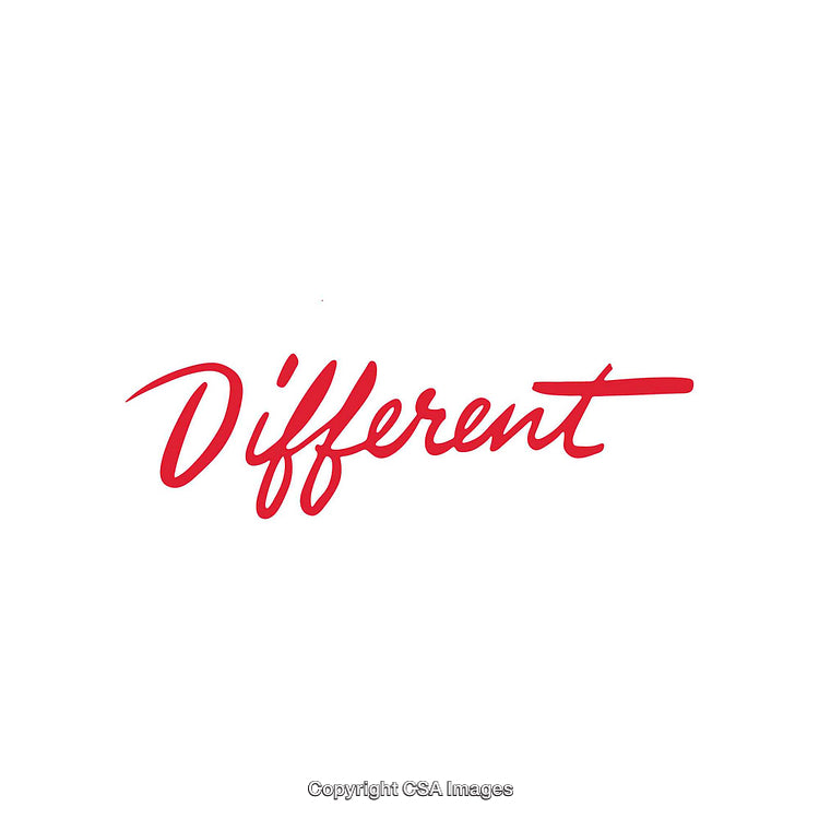 Red Script Writing Depicting Unique Message on White Background