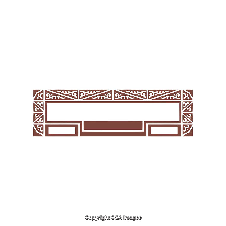 Intricate Brown Decorative Frame Design With Symmetrical Patterns and Corners
