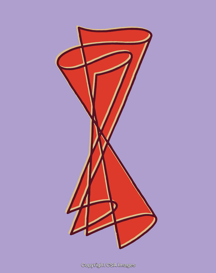 Abstract Modern Line Art with Vibrant Colors on a Minimalistic Background