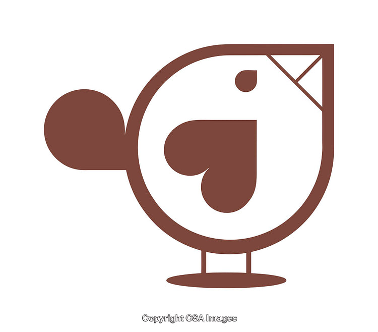 Simple Brown Icon of a Modern Bird Design